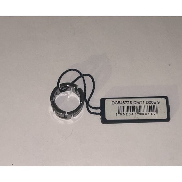 Versace Greca Ring - Black/Silver - Size 4.75 - Unisex - NEW - Picture 10 of 12